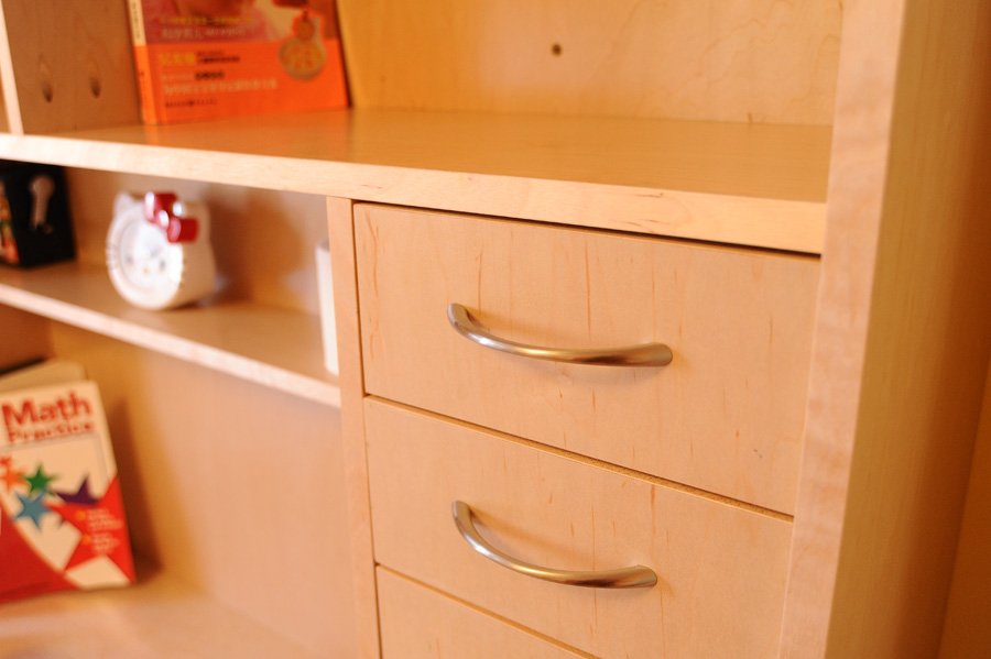 Study Desk with built-in bookcase