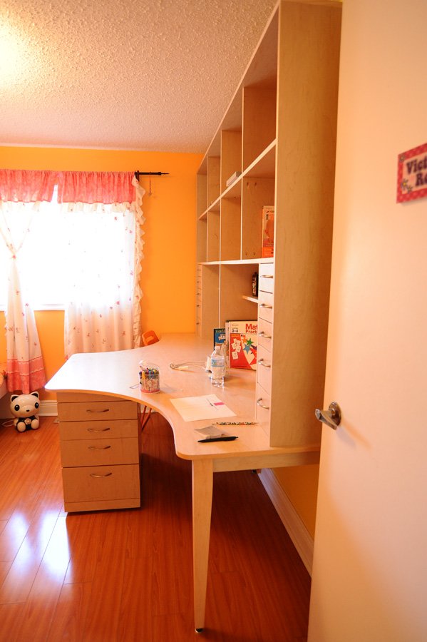 Study Desk with built-in bookcase