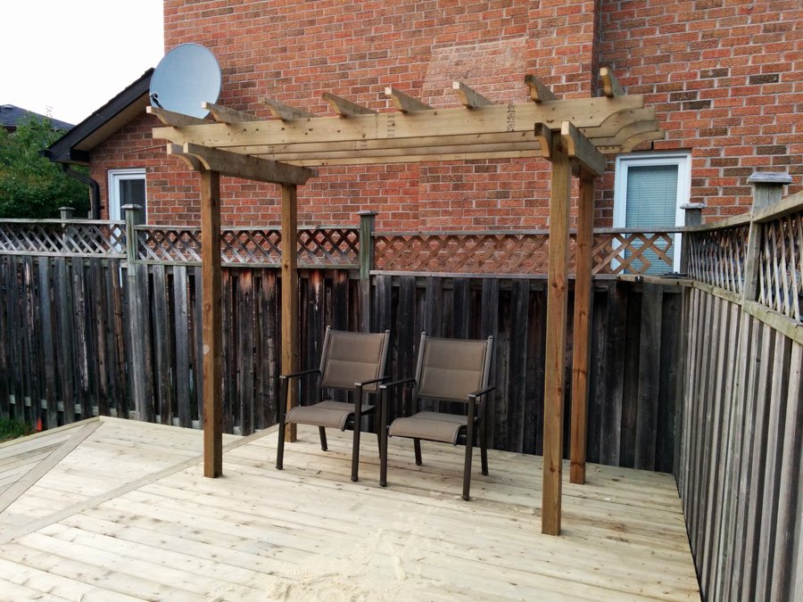 Low profile deck with different decking direction