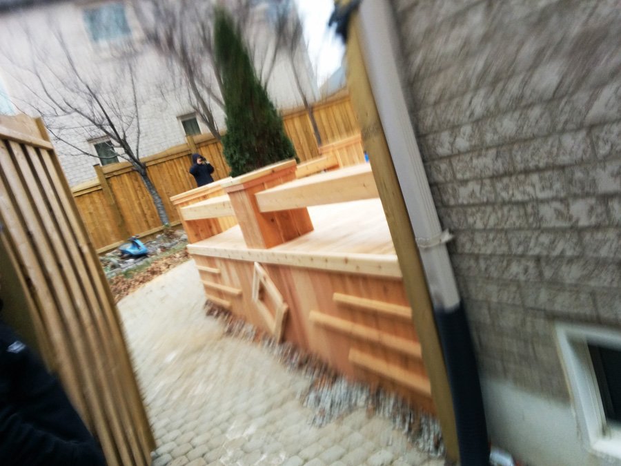 Cedar low profile deck