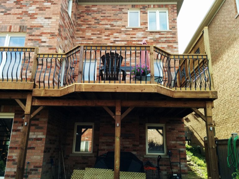 12 foot high deck