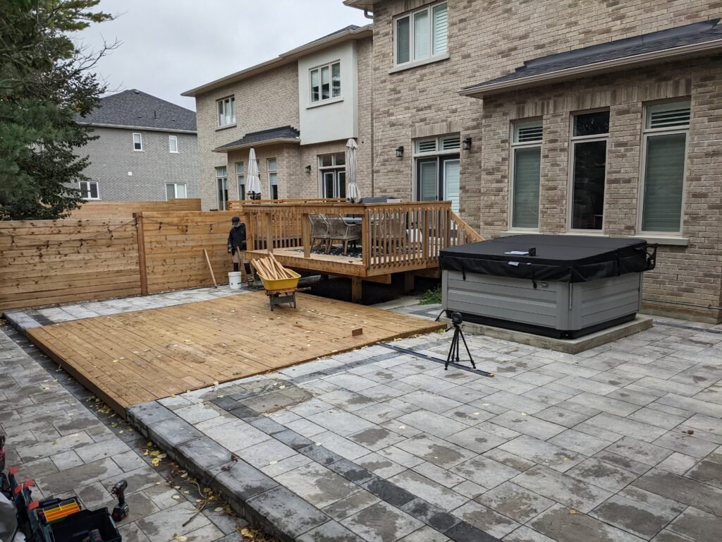 Multi Level Deck with Pergola and Jacuzzi