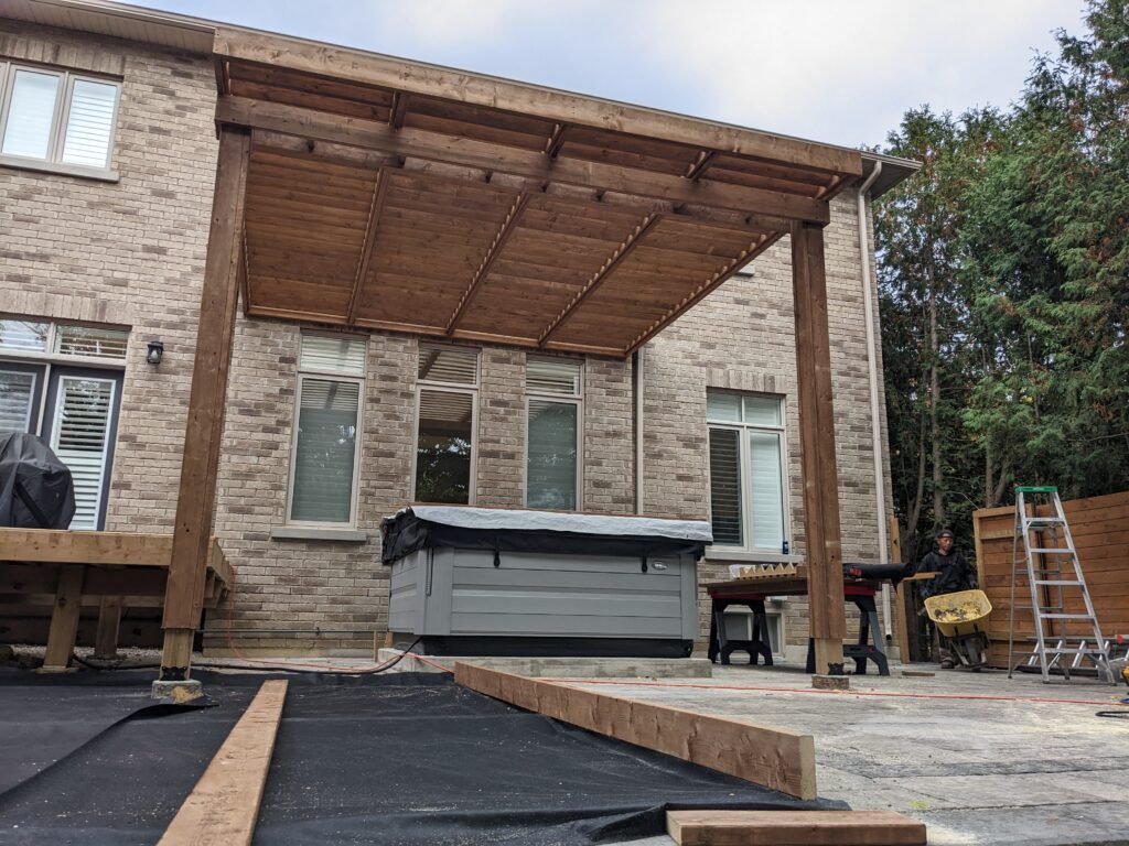 Multi Level Deck with Pergola and Jacuzzi