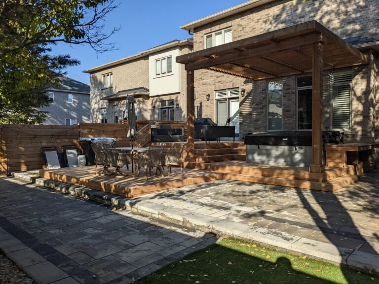 Multi Level Deck with Pergola and Jacuzzi