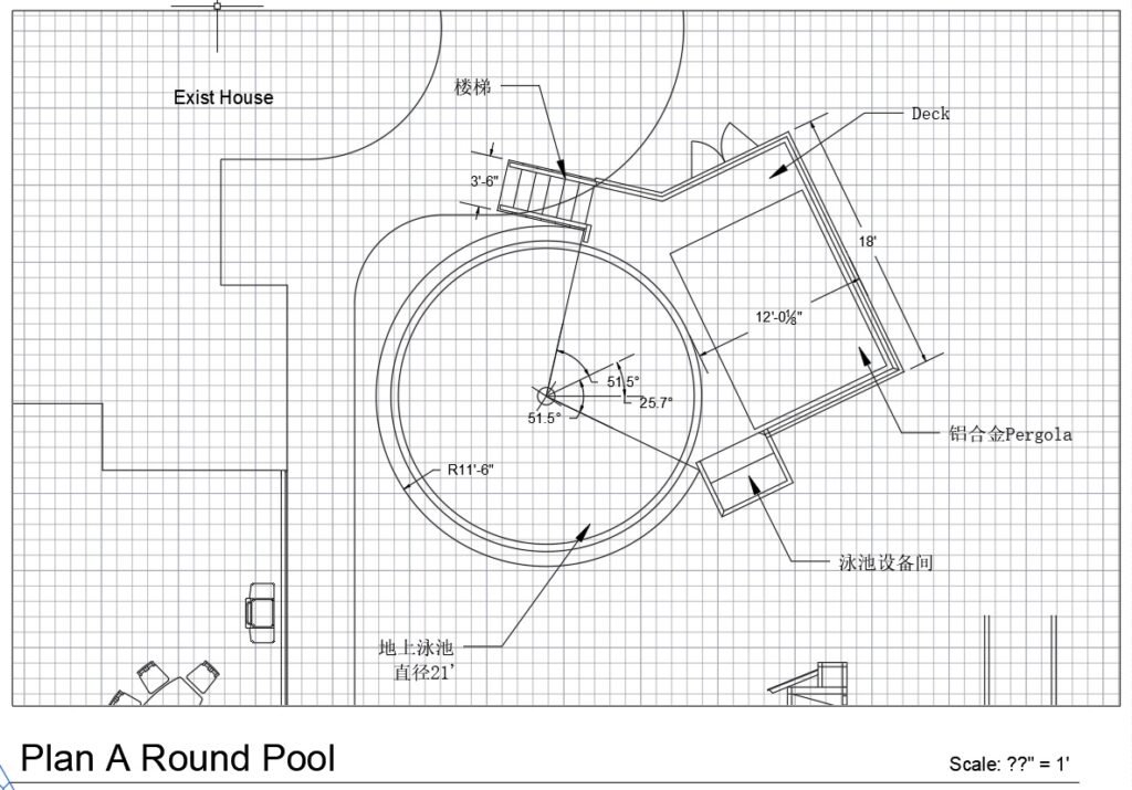 Deck and Above Ground Pool